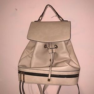 beige backpack
